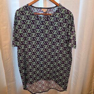 Lularoe Disney Irma High Low Short Sleeve Top size Small
